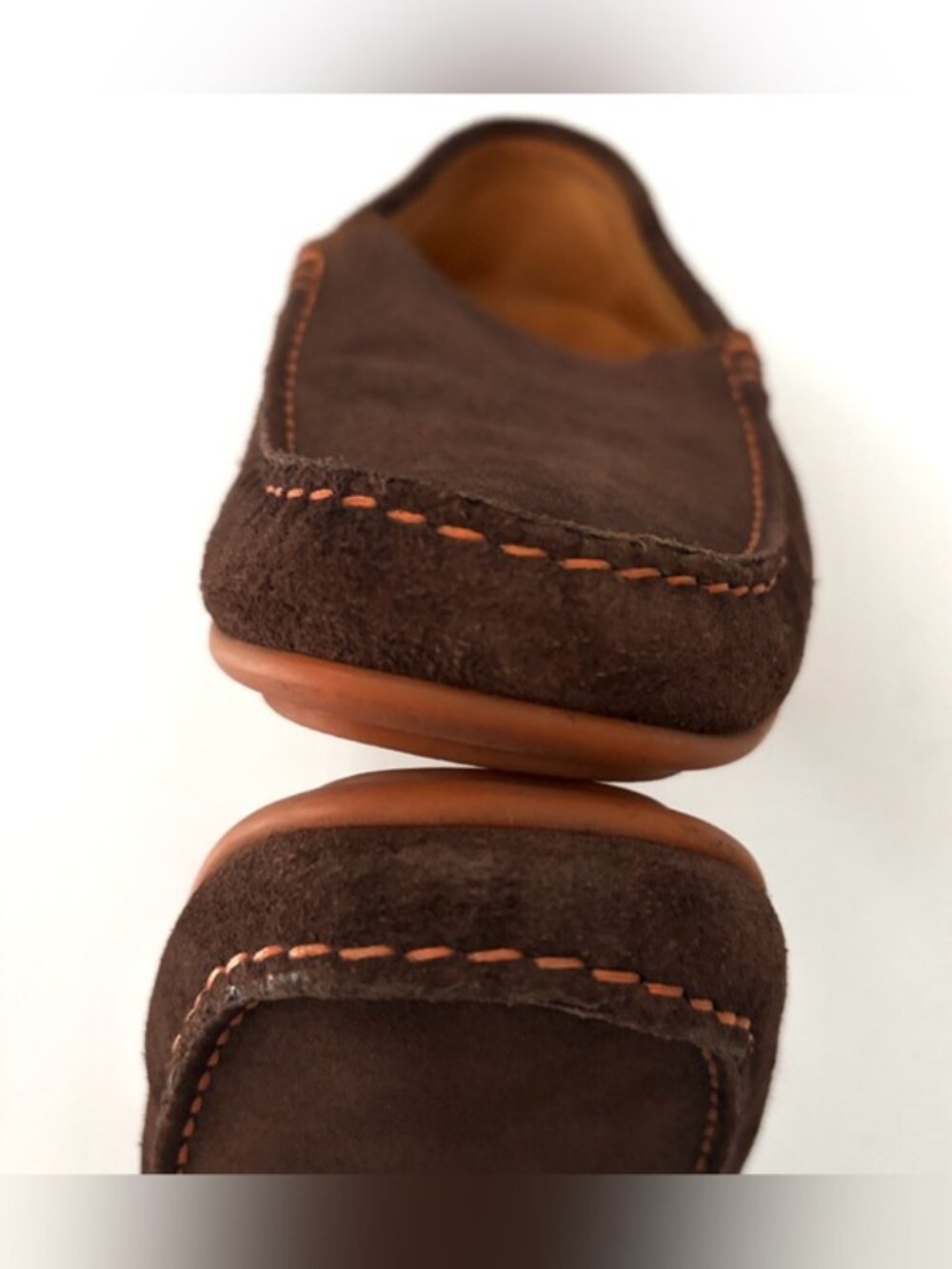 Austen Heller Man’s Whaler Loafers Brown Suede Handmade Moccasin Loafers 10.5 - Picture 6 of 16
